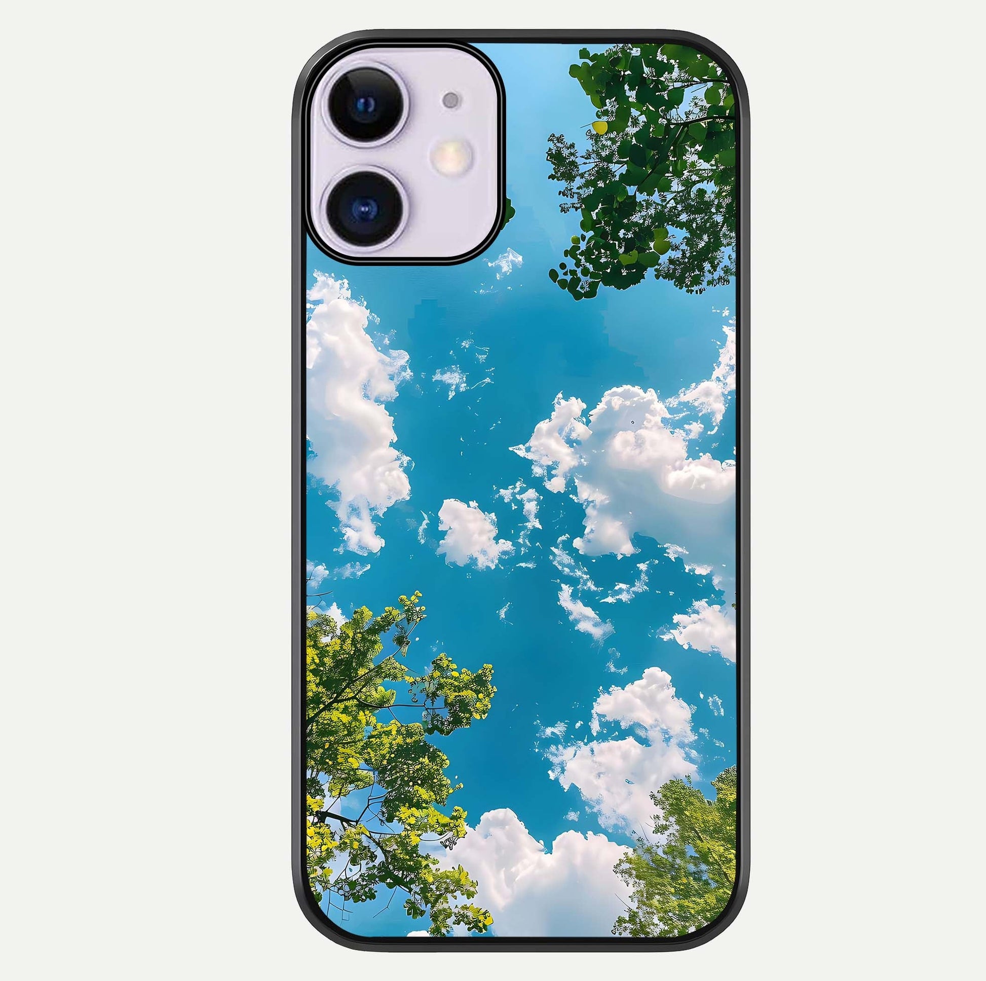 Greenery Sky Glass Case For iPhone 11 by Custom World