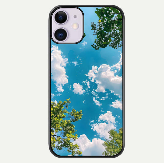 Greenery Sky Glass Case For iPhone 11 by Custom World