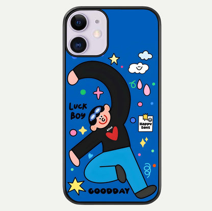 Happy Luck Vibe Glass Case For iPhone 11 by Custom World