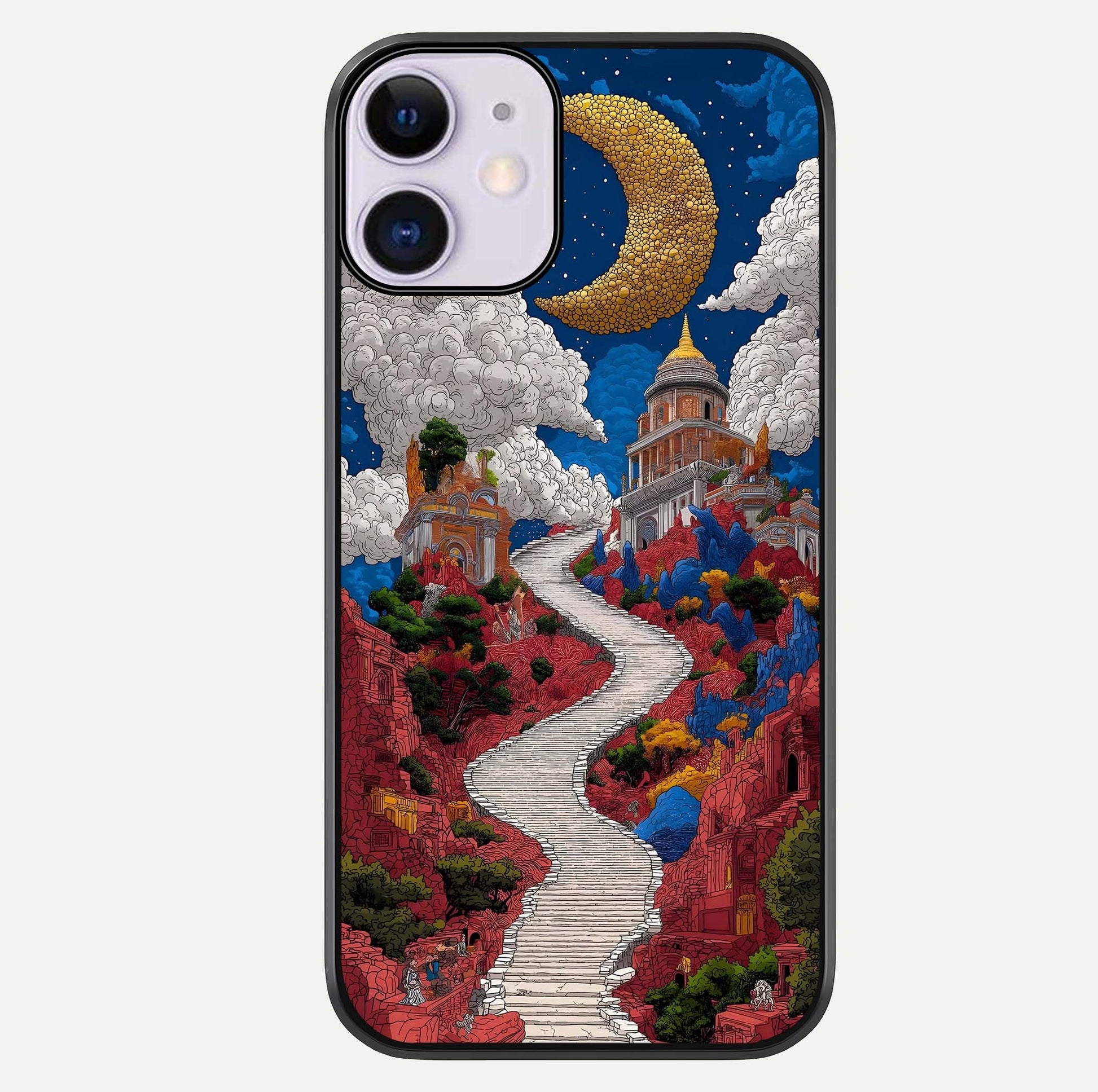 Heavenly Moon Path Glass Case For iPhone 11 by Custom World
