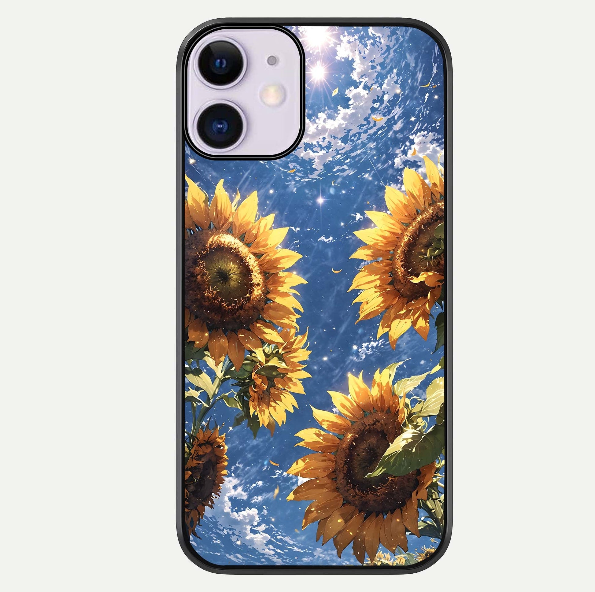 Heavenly Sunflower Rise Glass Case For iPhone 11 by Custom World