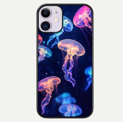 Jellyfish Pattern Glass Case For iPhone 11 by Custom World