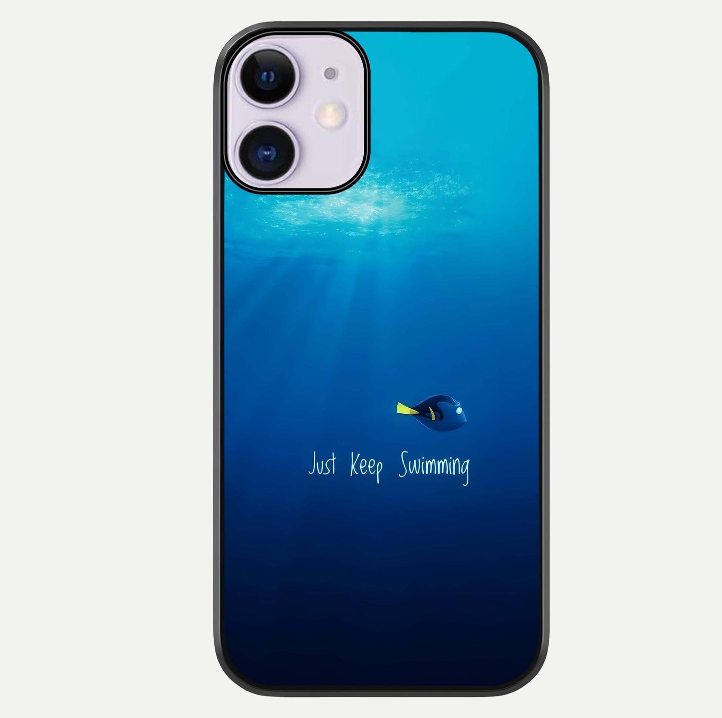 Just Keep Swimming Glass Case For iPhone 11 by Custom World
