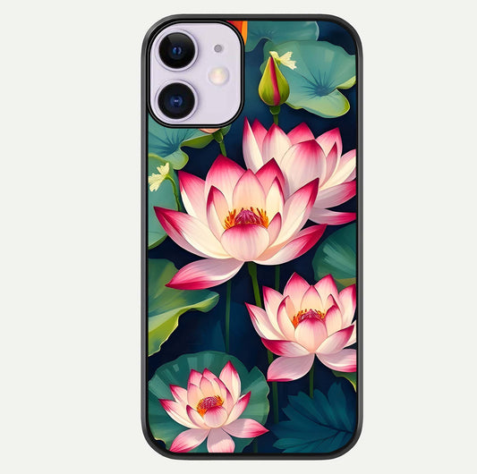 Lotus Dream Serenity Glass Case For iPhone 11 by Custom World