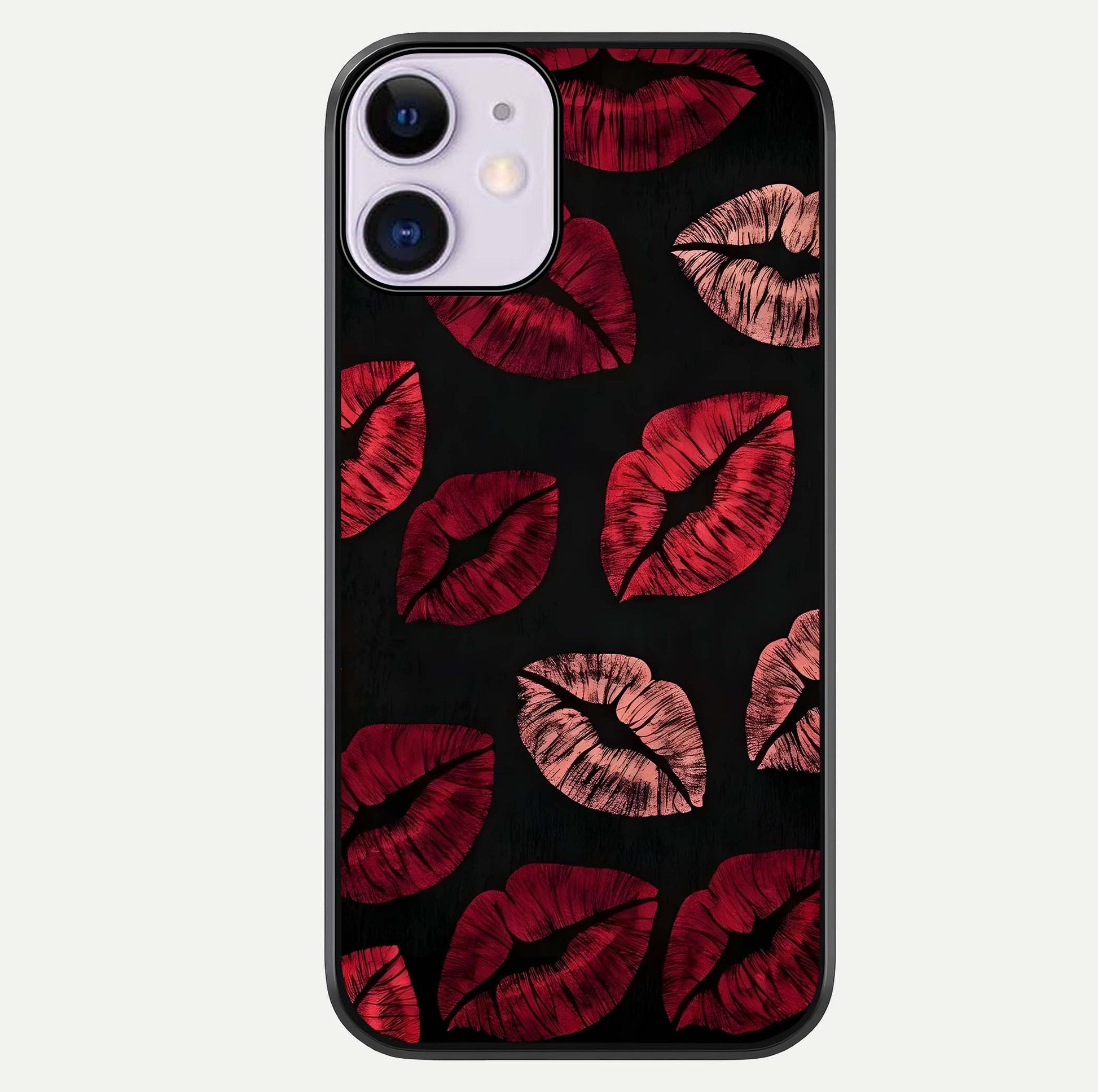 Midnight Kiss Love Glass Case For iPhone 11 by Custom World