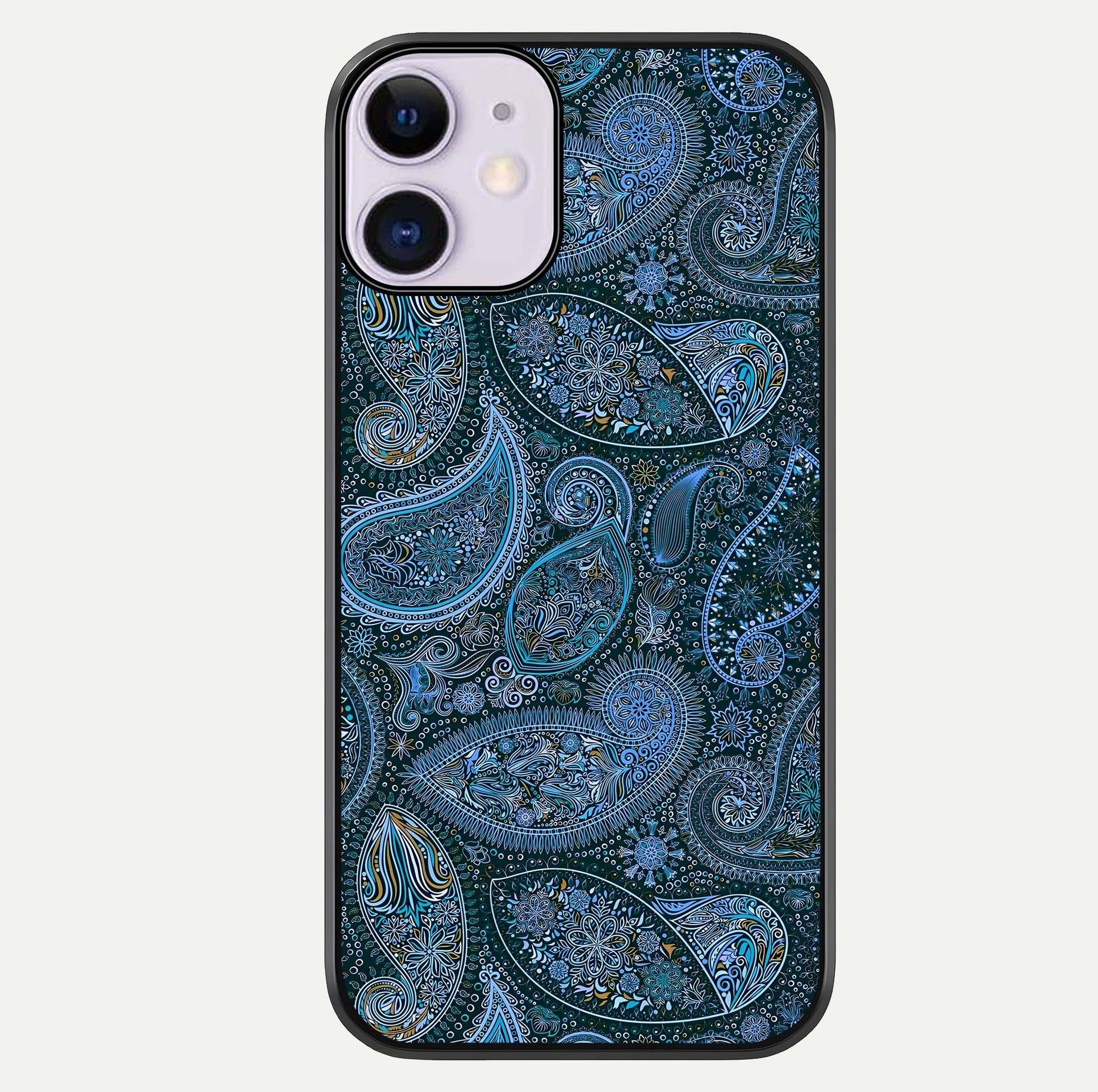 Midnight Paisley Glow Glass Case For iPhone 11 by Custom World