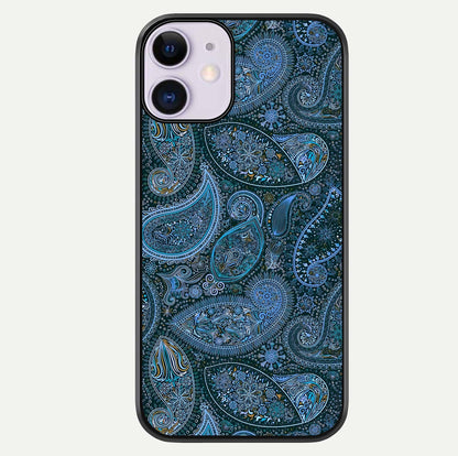 Midnight Paisley Glow Glass Case For iPhone 11 by Custom World