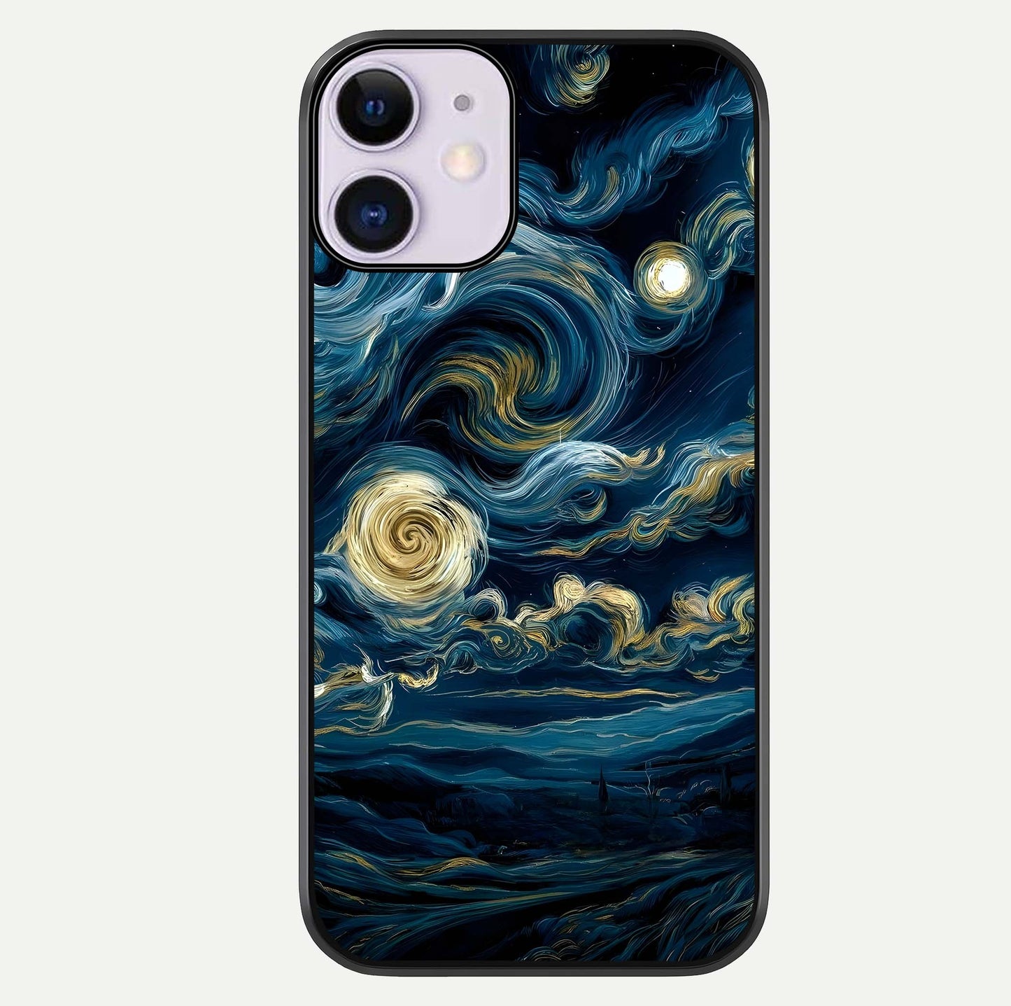 Midnight Sky Whirl Glass Case For iPhone 11 by Custom World