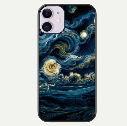 Midnight Sky Whirl Glass Case For iPhone 11 by Custom World