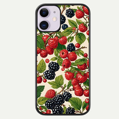 Mixed Berry Collage Glass Case For iPhone 11 by Custom World