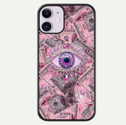 Money Eye Luxe Glass Case For iPhone 11 by Custom World