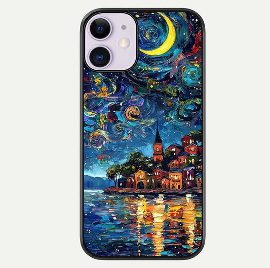 Moonlight Harbor Glow Glass Case For iPhone 11 by Custom World