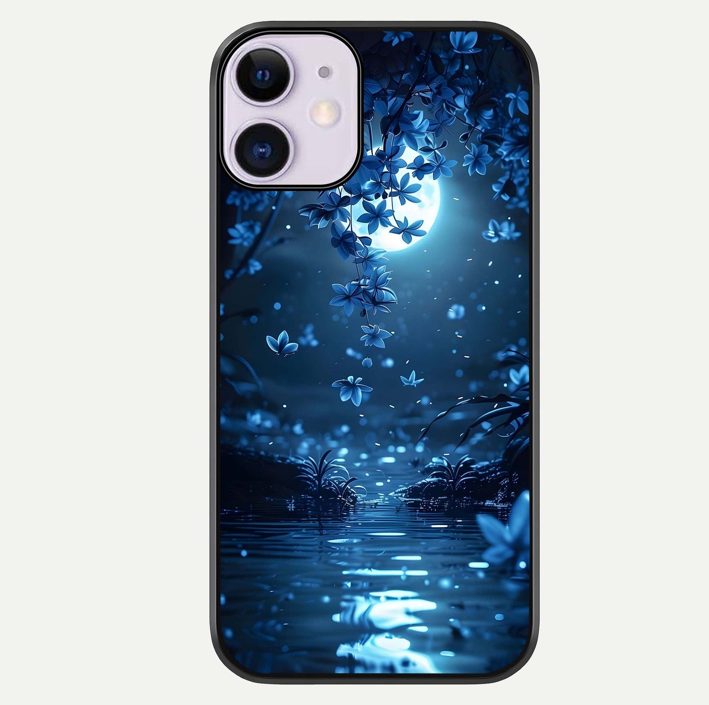 Moonlight Petal Dream Glass Case For iPhone 11 by Custom World