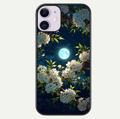 Moonlit Blossom Dream Glass Case For iPhone 11 by Custom World