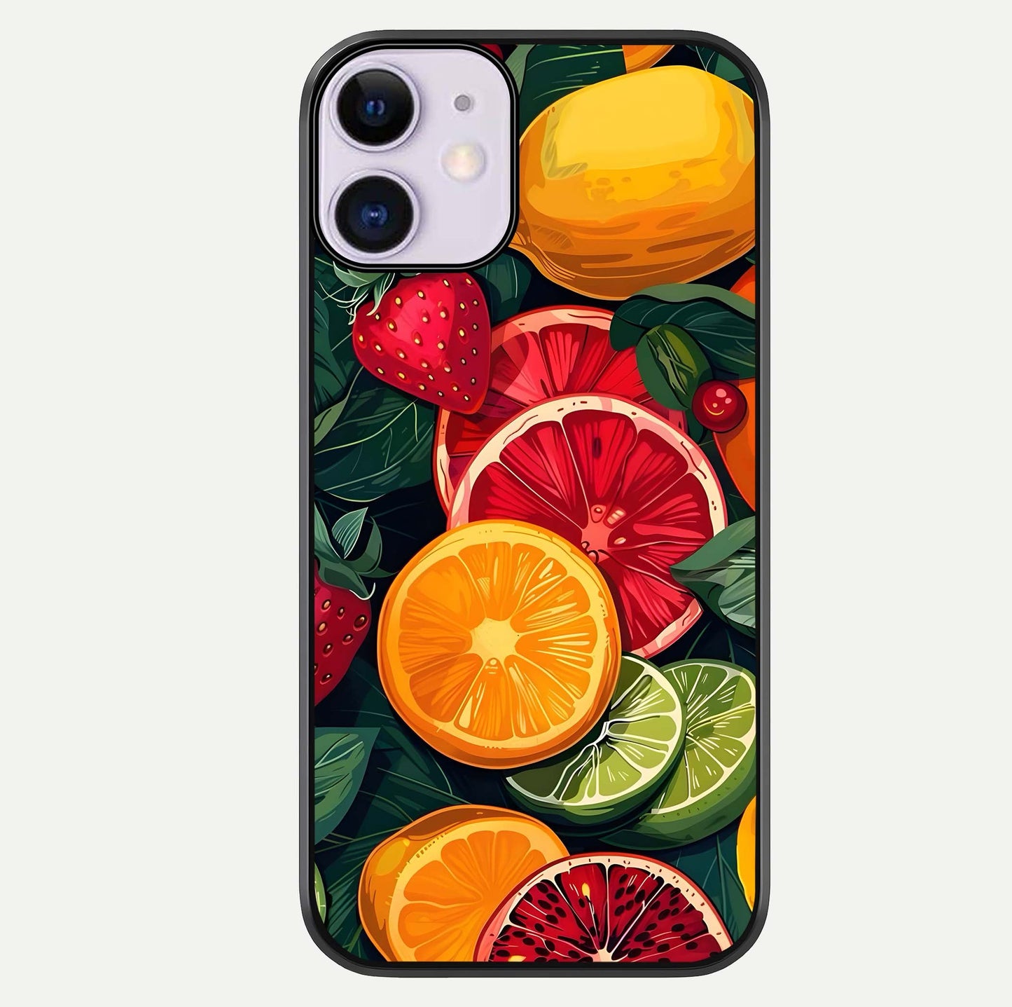 Multiple Fruits Glass Case For iPhone 11 by Custom World