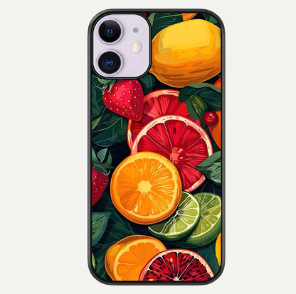 Multiple Fruits Glass Case For iPhone 11 by Custom World