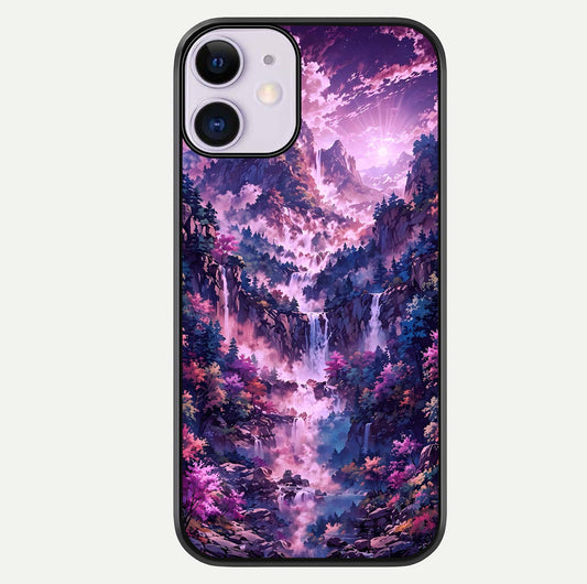 Mystic Cascade Peaks Glass Case For iPhone 11 by Custom World
