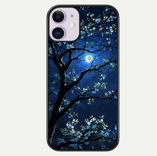 Mystic Floral Night Glass Case For iPhone 11 by Custom World