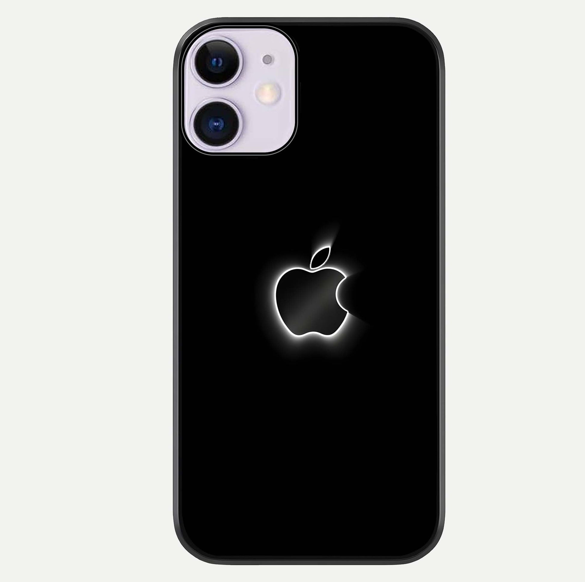 Neon Apple Glow Glass Case For iPhone 11 by Custom World