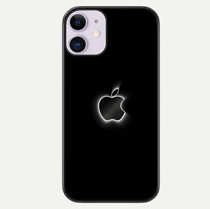 Neon Apple Glow Glass Case For iPhone 11 by Custom World