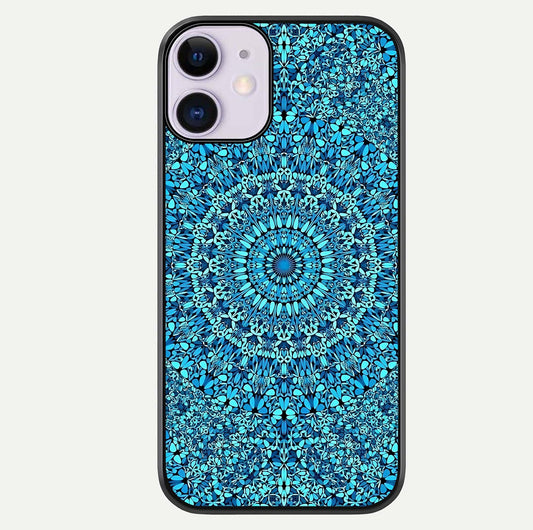 Ocean Bloom Mandala Glass Case For iPhone 11 by Custom World