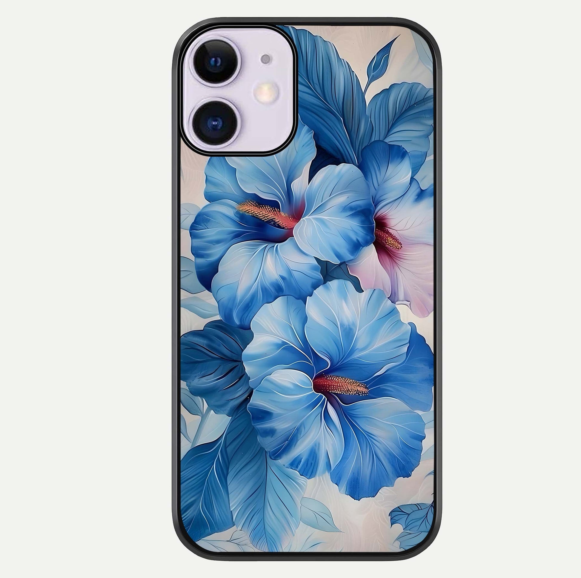 Ocean Hibiscus Grace Glass Case For iPhone 11 by Custom World