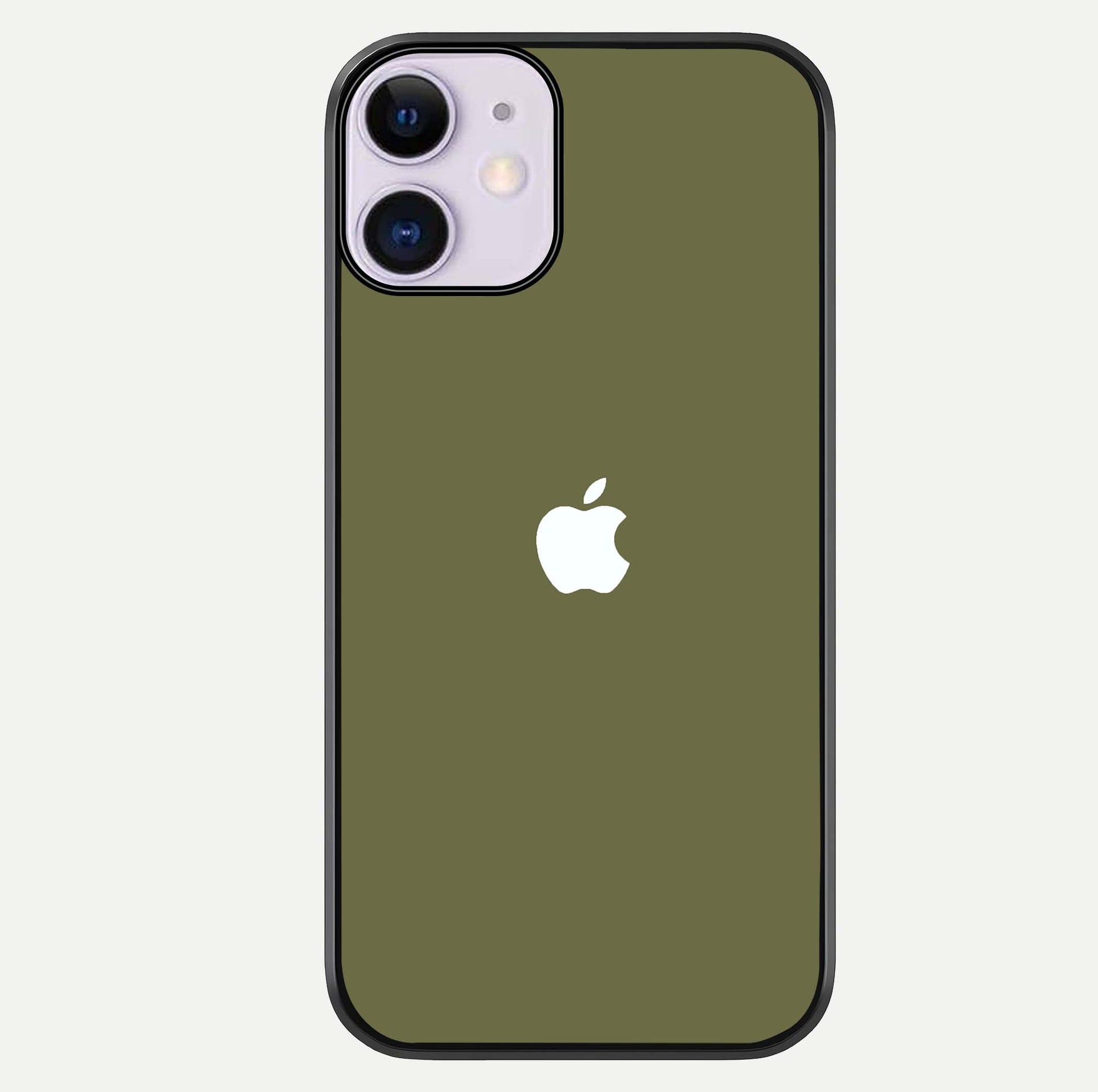 Olive Matte Essence Glass Case For iPhone 11 by Custom World