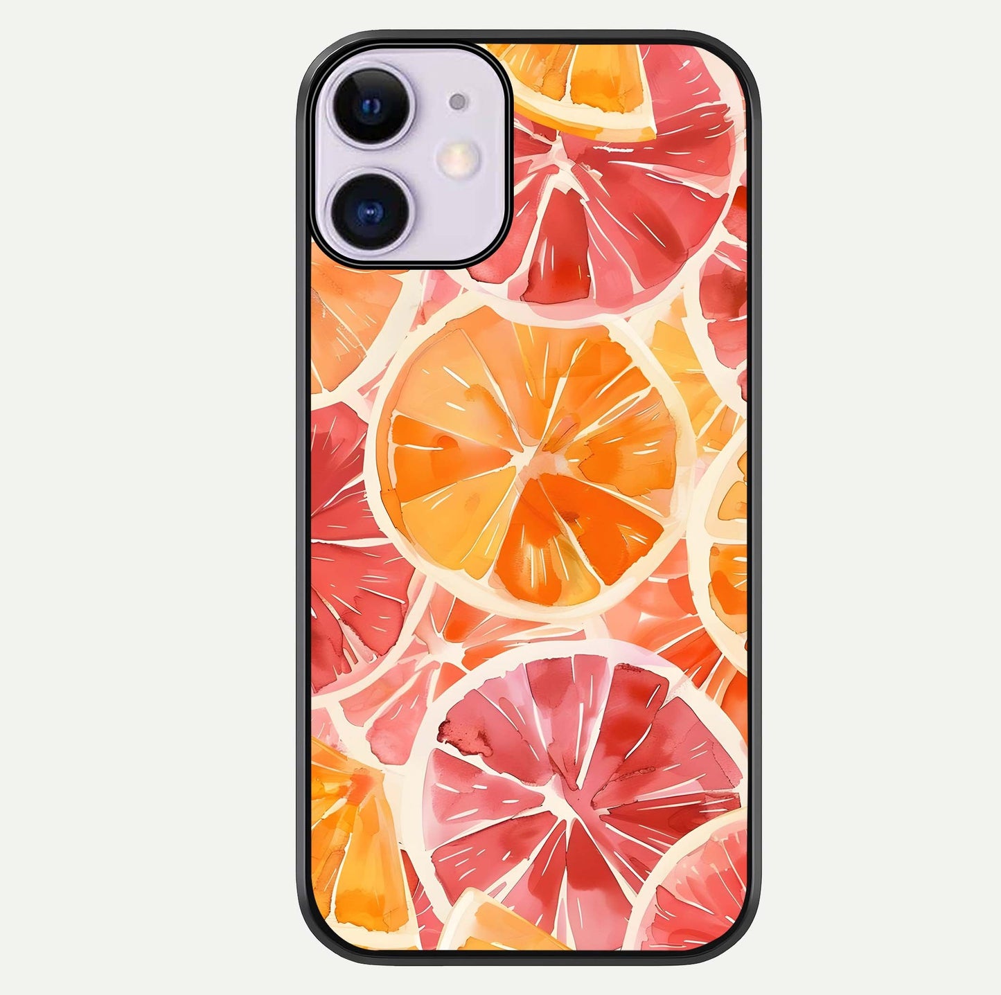 Orange Fruits Pattern Glass Case For iPhone 11 by Custom World