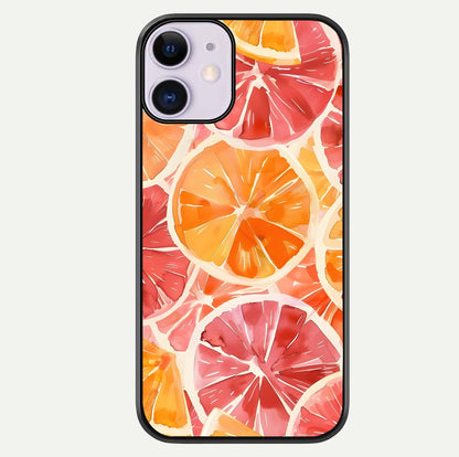 Orange Fruits Pattern Glass Case For iPhone 11 by Custom World