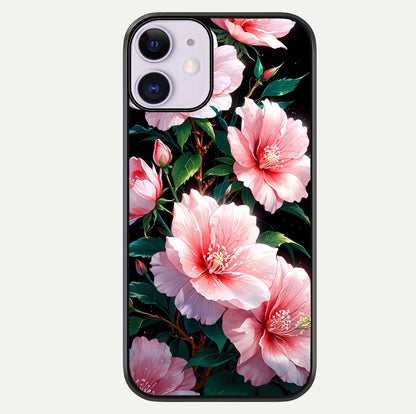 Peach Flower Glass Case For iPhone 11 by Custom World
