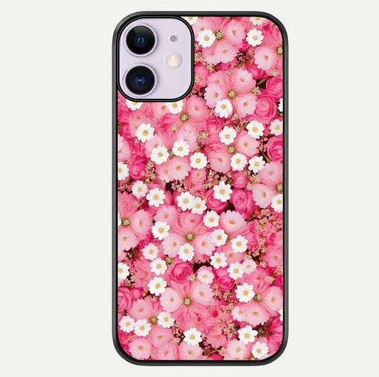 Pink Daisy Bliss Glass Case For iPhone 11 by Custom World