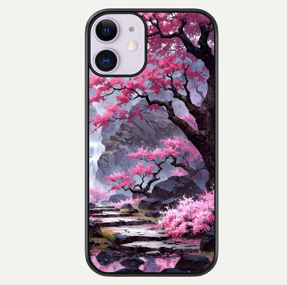 Pinkish Scenery Glass Case For iPhone 11 by Custom World