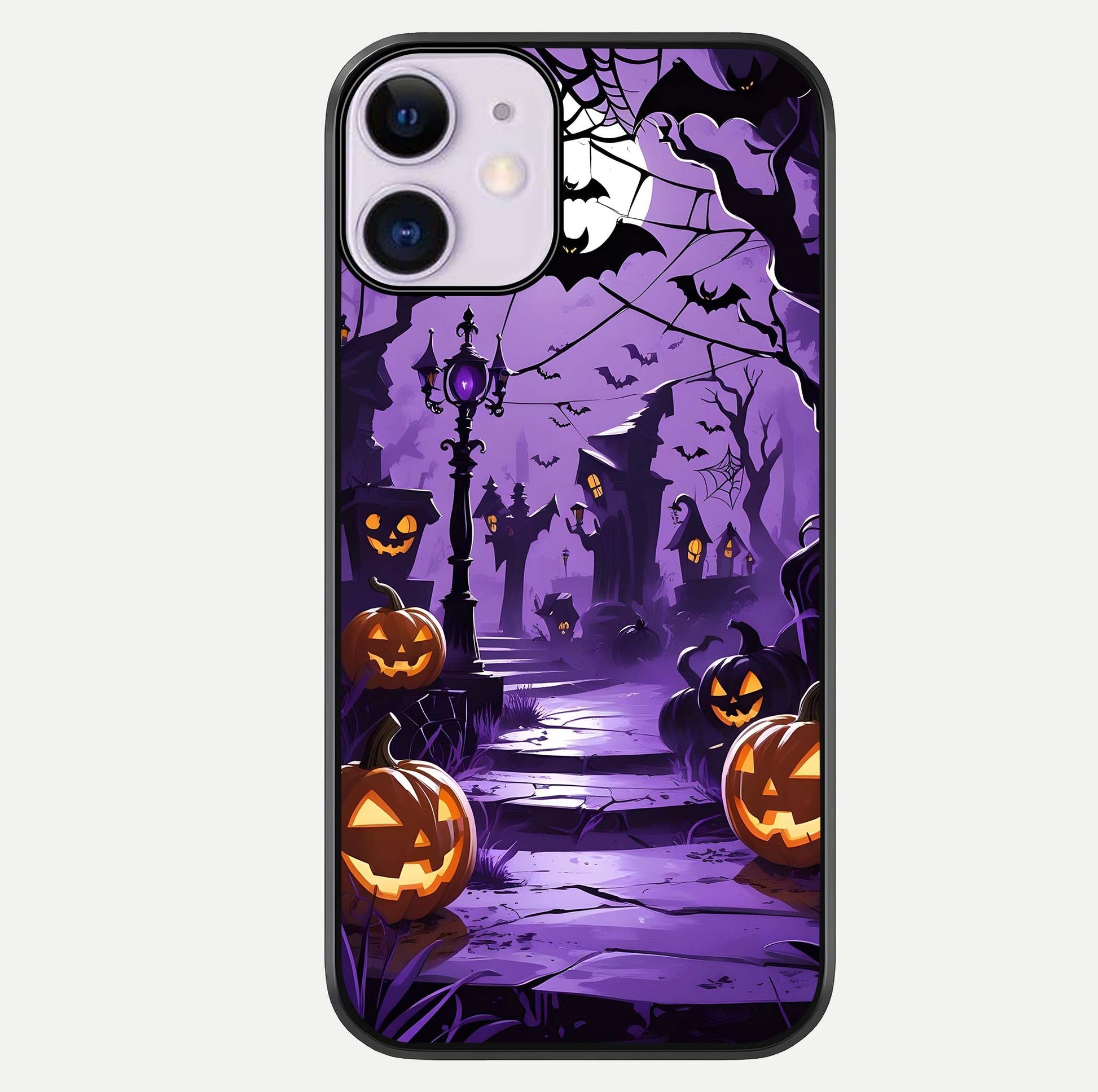Pumpkin Patch Halloween Glass Case For iPhone 11 by Custom World