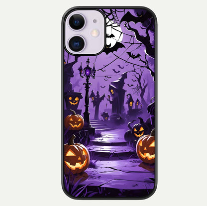 Pumpkin Patch Halloween Glass Case For iPhone 11 by Custom World