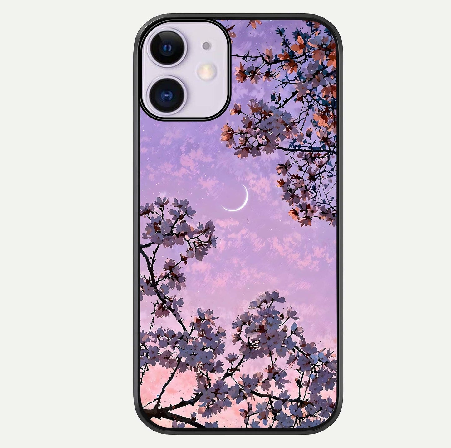 Purple Serenity Moon Glass Case For iPhone 11 by Custom World