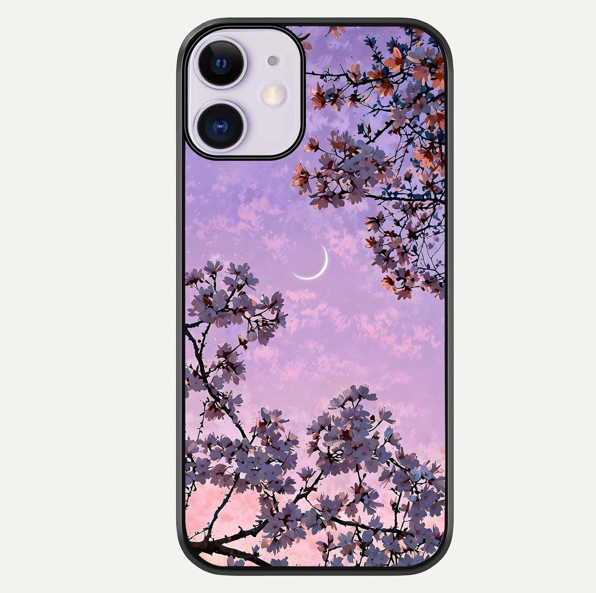 Purple Serenity Moon Glass Case For iPhone 11 by Custom World