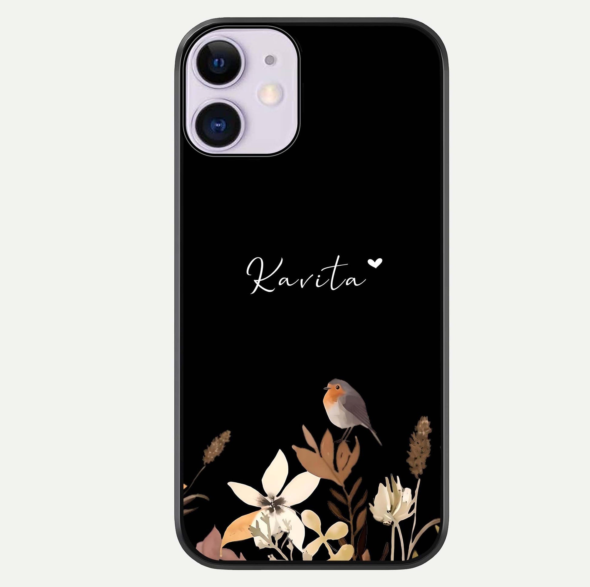 Quiet Garden Tune Custom Name Glass Case For iPhone 11 by Custom World