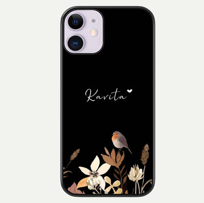 Quiet Garden Tune Custom Name Glass Case For iPhone 11 by Custom World