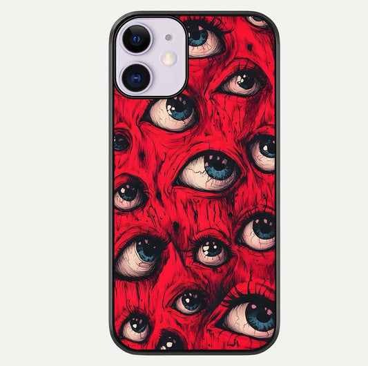 Red Eyes Pattern Glass Case For iPhone 11 by Custom World