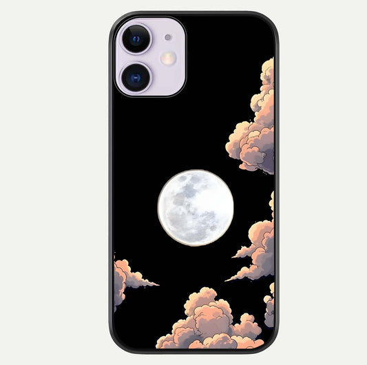 Shade Cloud Moon Glass Case For iPhone 11 by Custom World