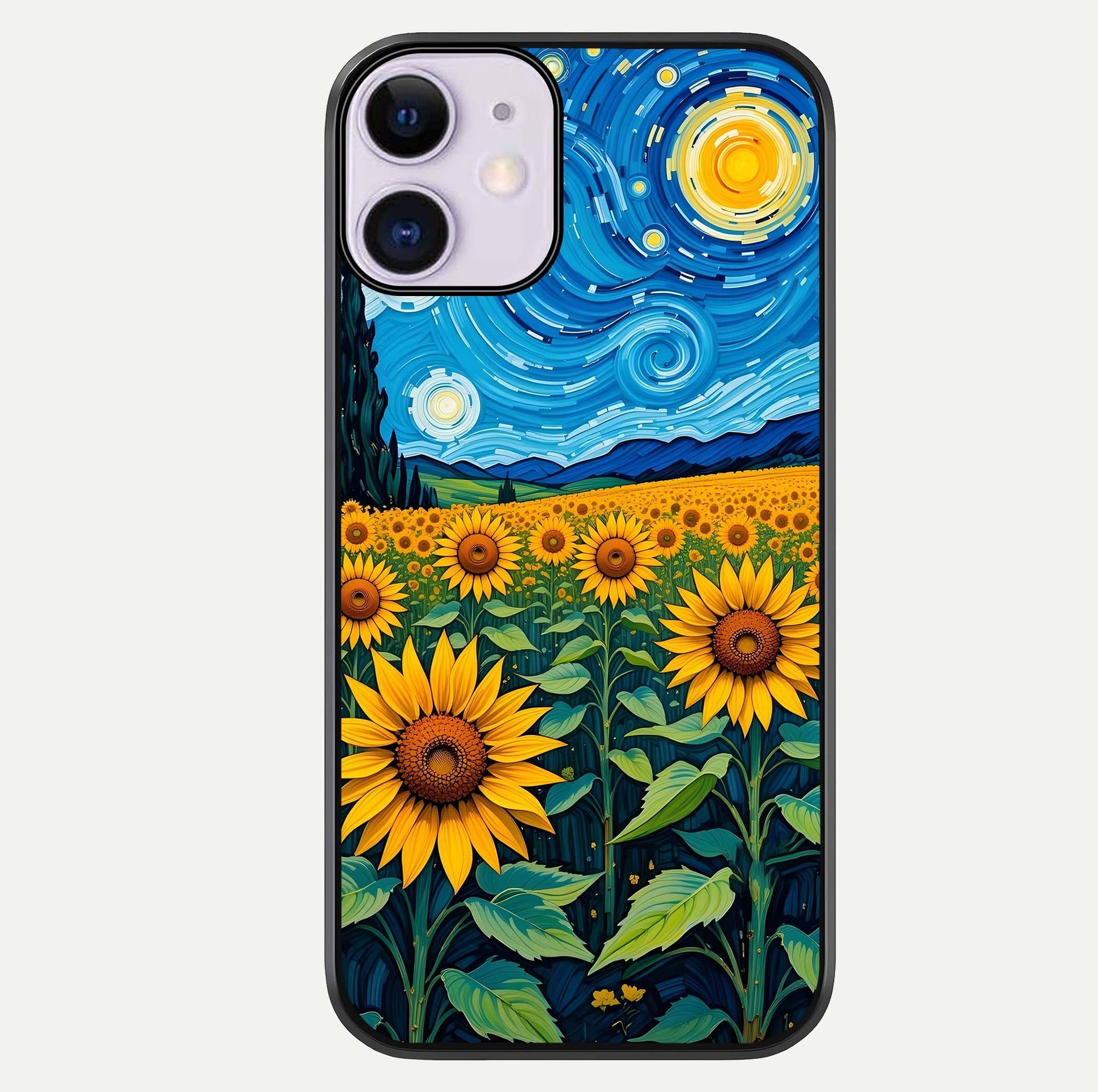 Starry Sunflower Dreams Glass Case For iPhone 11 by Custom World