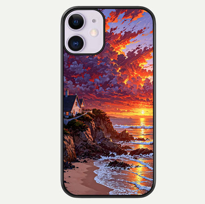 Sunset House By Sea Glass Case For iPhone 11 by Custom World