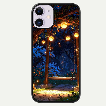 Twilight Garden Swing Glass Case For iPhone 11 by Custom World