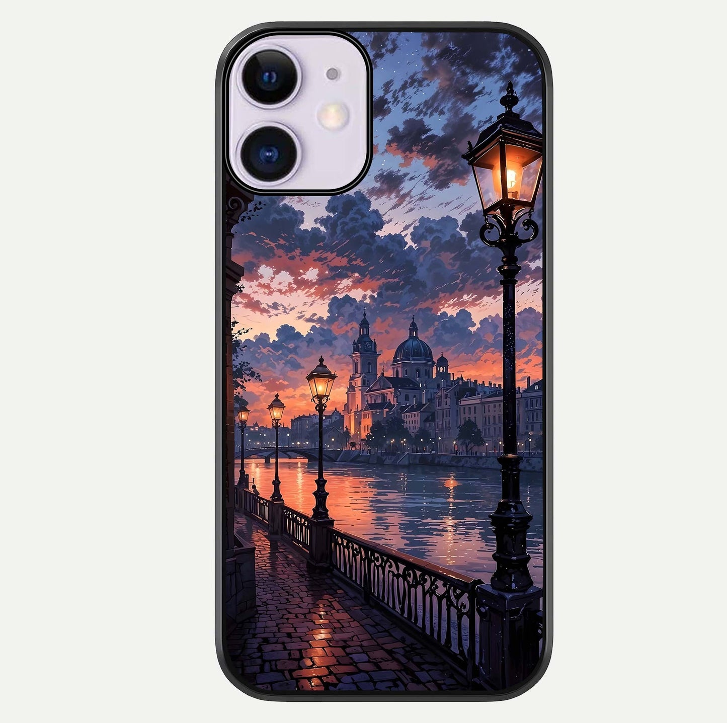 Twilight River Lights Glass Case For iPhone 11 by Custom World