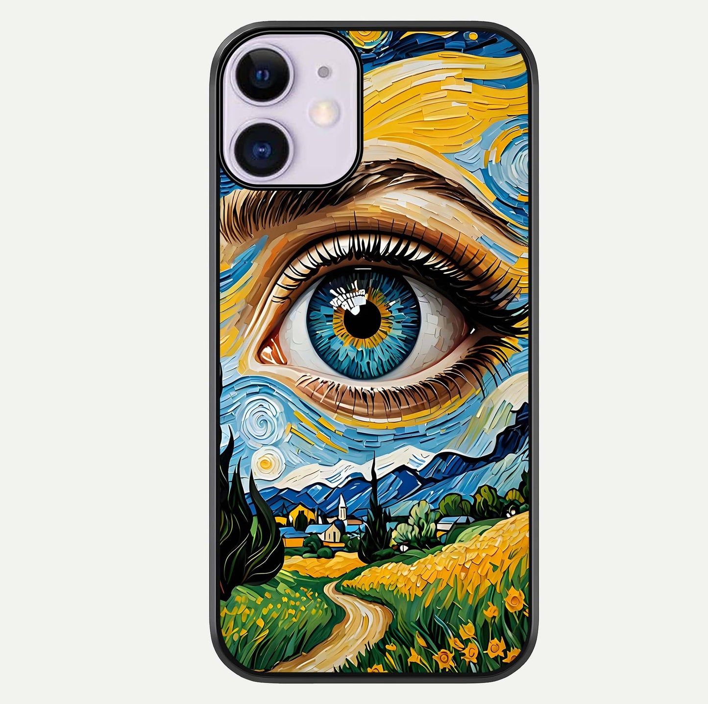 Van Gogh Eye Glass Case For iPhone 16 Pro by Custom World
