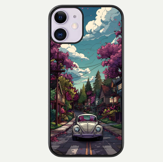 Vintage Street Drive Glass Case For iPhone 11 by Custom World