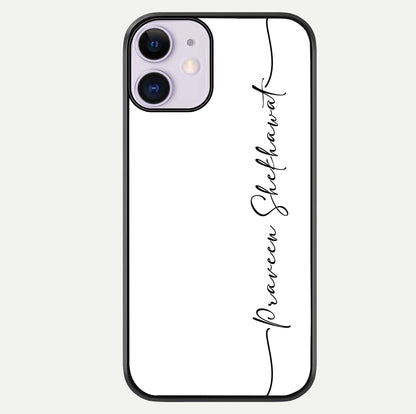 White Tune Custom Name Glass Case For iPhone 11 by Custom World