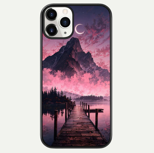 Beautiful Mountain View Glass Case For iPhone 16 Pro by Custom World