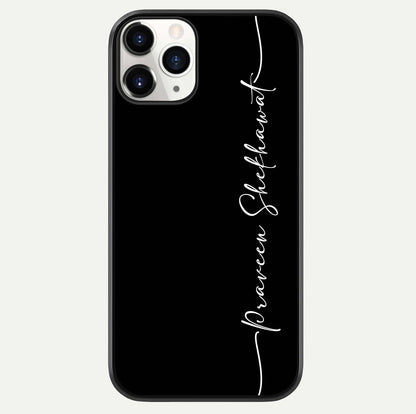 Black Tune Custom Name Glass Case For iPhone 16 Pro by Custom World