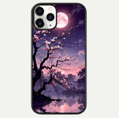 Blossom Pink Moon Glass Case For iPhone 11 Pro by Custom World